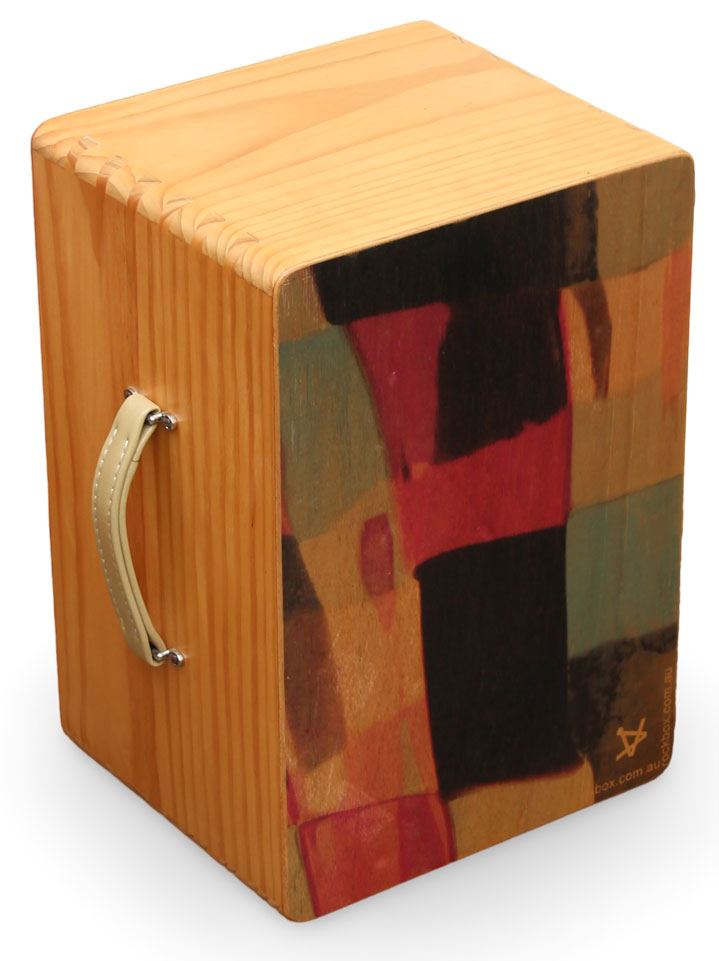 abstract print design rockbox cajon drum