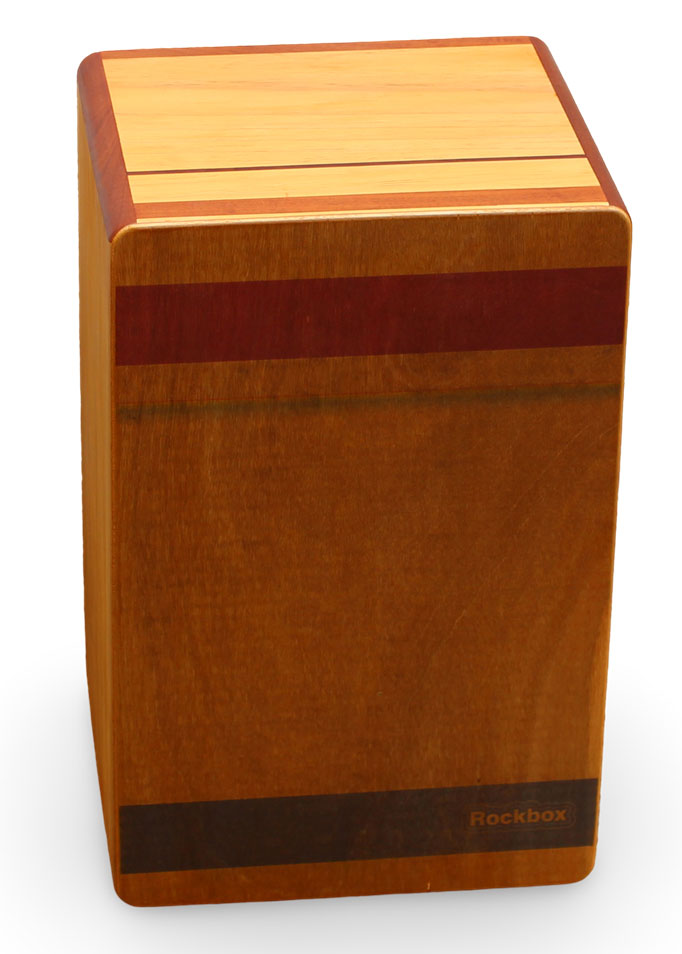 Red Ceadr inlay cajon, pine frame, maple front panel